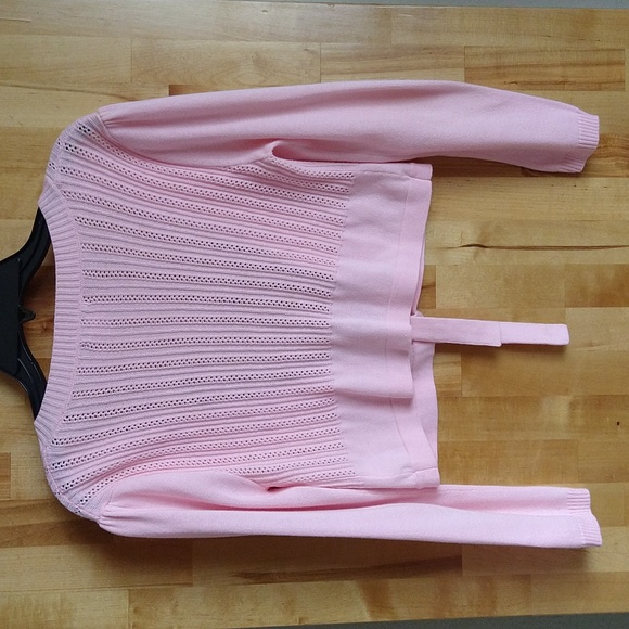 Heartstrings Pink Woven Sweater - Picture 4 of 5